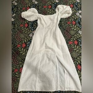 Never worn banana republic linen dress with pockets
